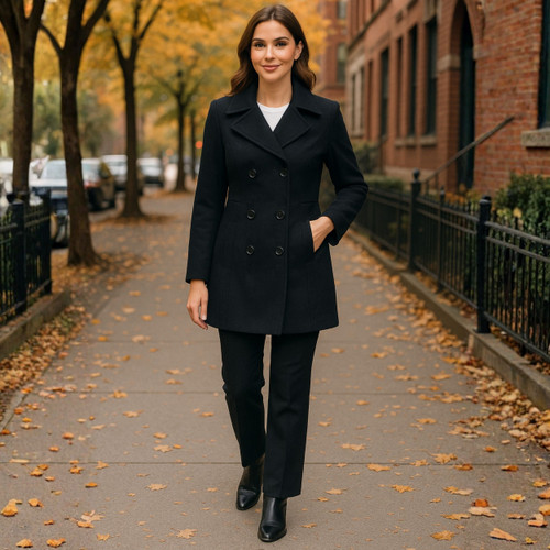 Alpine Swiss Norah Womens Wool Blend Peacoat Runs Large Classic